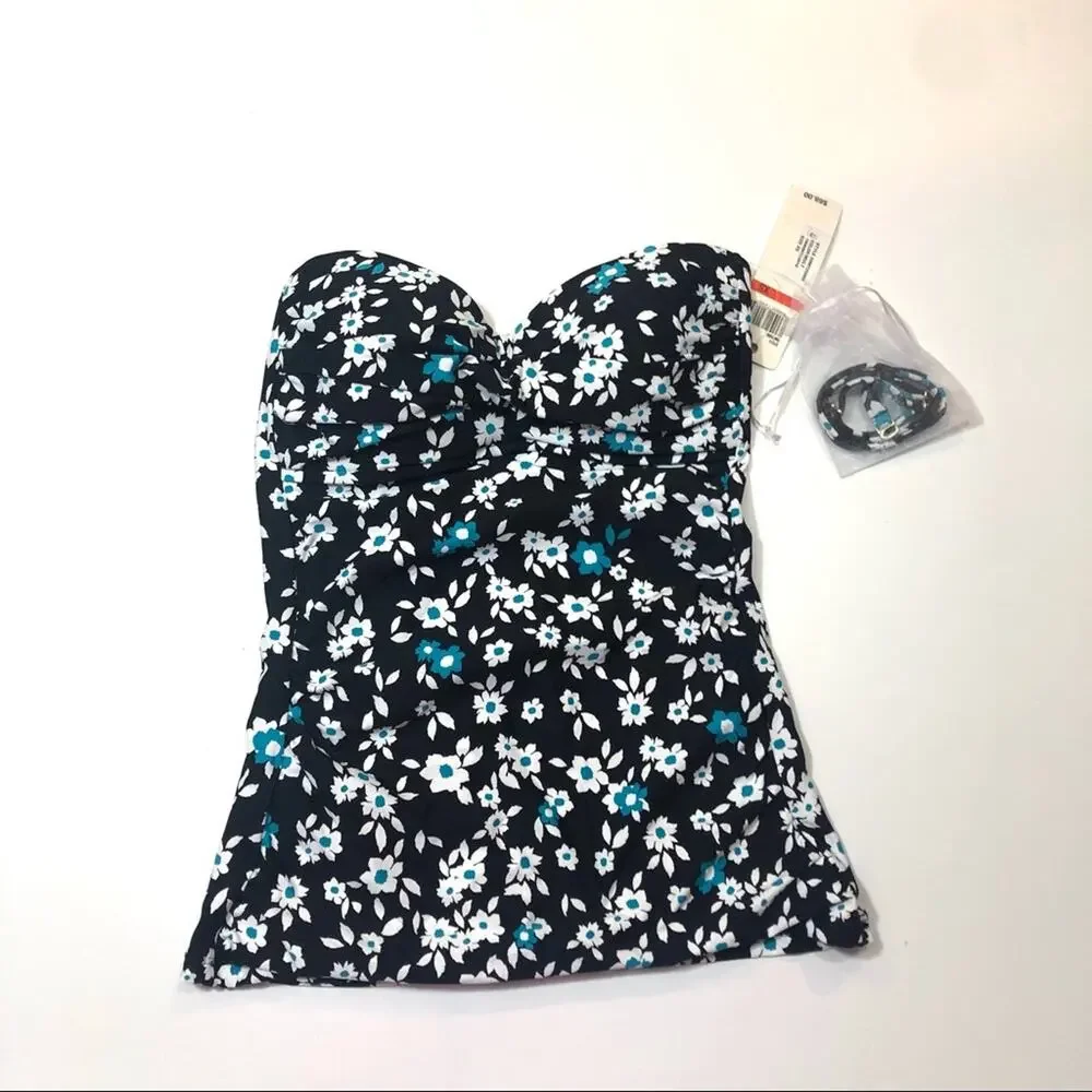 Anne Cole Twist Front Bandeau Tankini Swim Top